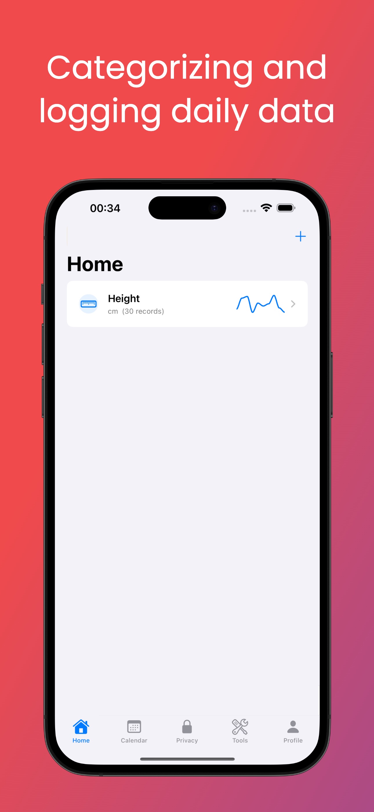 Daily Data Tracker Screenshot 1